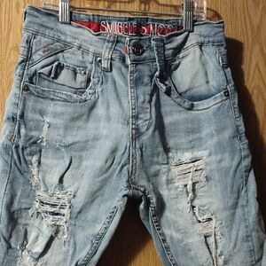 Smugglers Moon Ripped Denim Shorts for Men